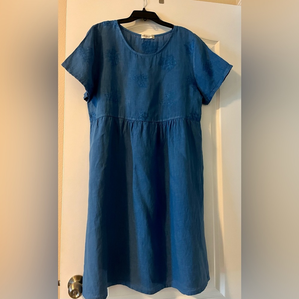 Linen Dress with embroidery details